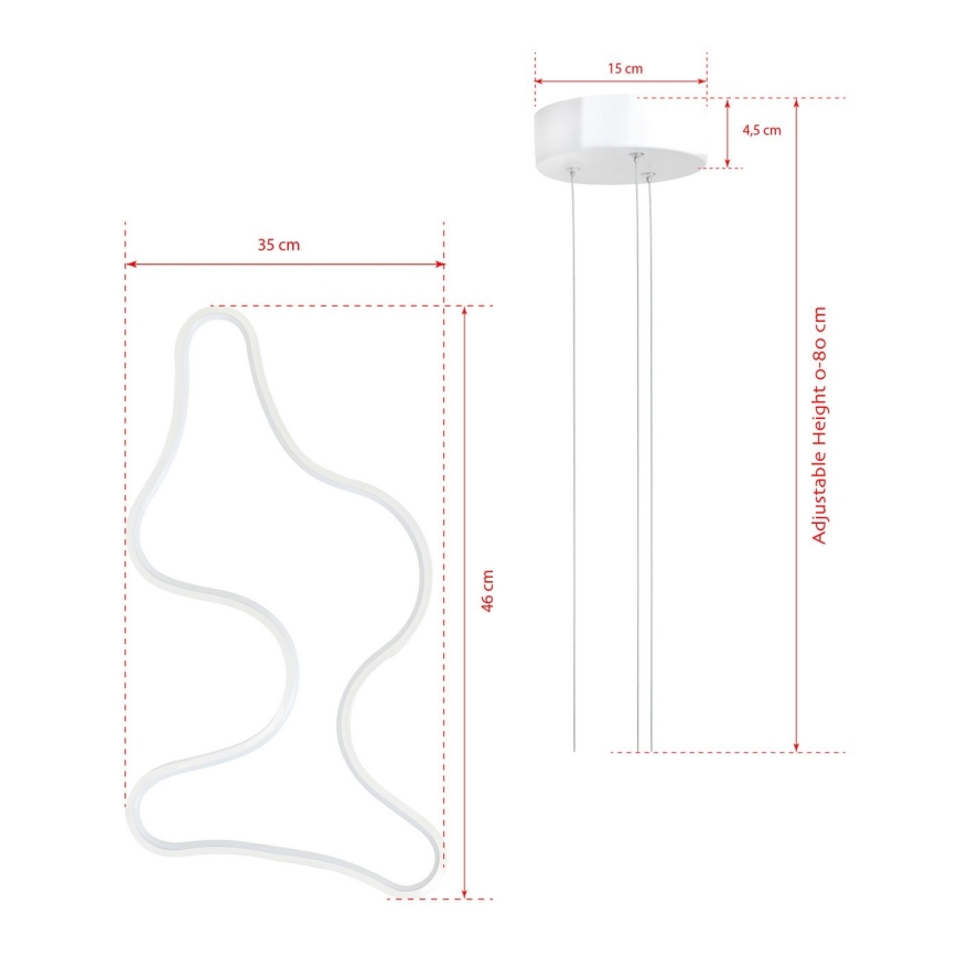 LED Pendant Light ARTISAN LED/36W/230V 4000K White