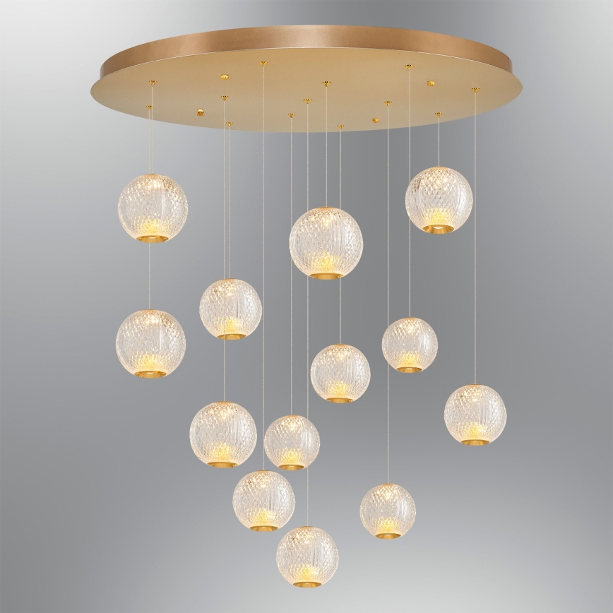 LED Pendant Light CREMONA 13xLED/5W/230V 3000K gold