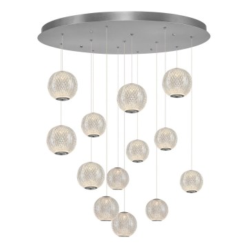 LED Pendant Light CREMONA 13xLED/5W/230V 3000K matte chrome