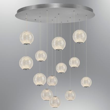 LED Pendant Light CREMONA 13xLED/5W/230V 3000K matte chrome