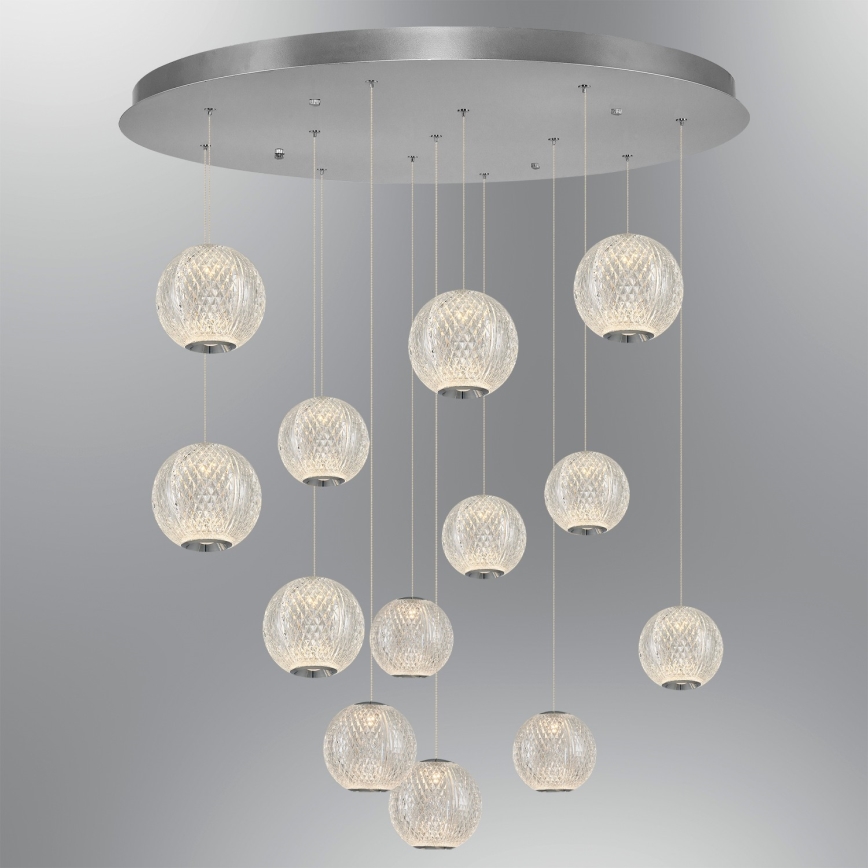 LED Pendant Light CREMONA 13xLED/5W/230V 3000K matte chrome