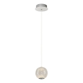 LED Pendant Light CREMONA 1xLED/5W/230V 3000K Matte Chrome