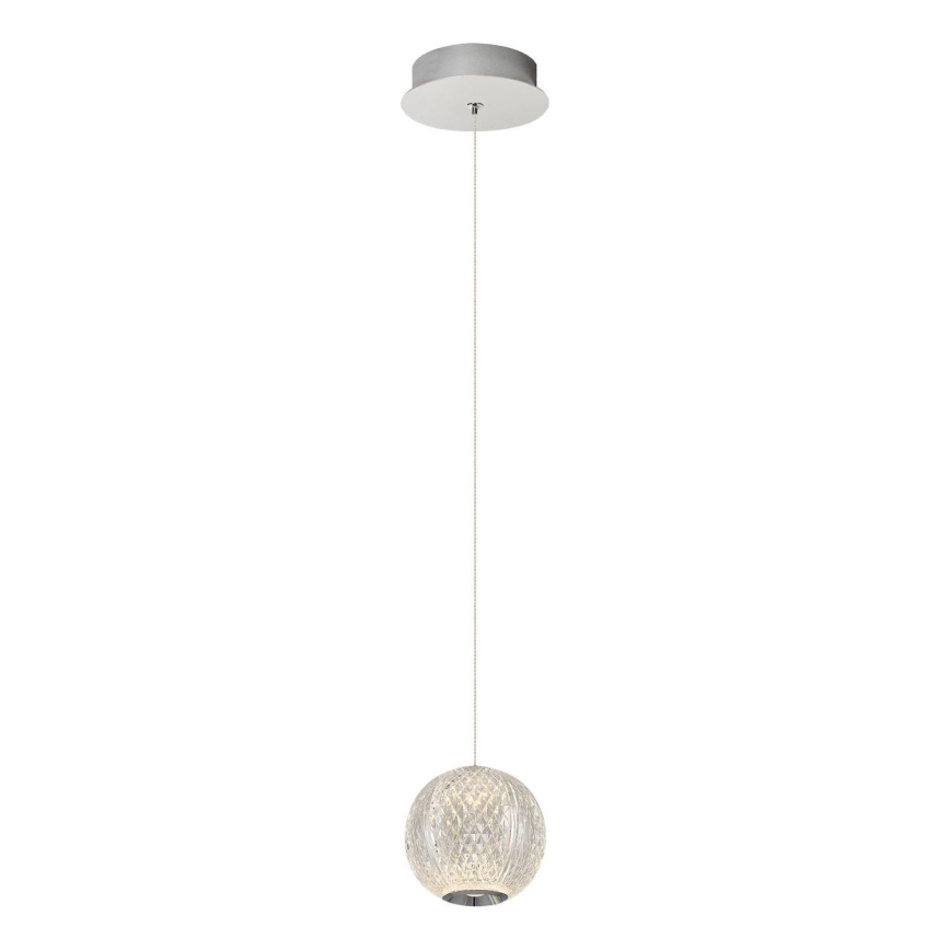 LED Pendant Light CREMONA 1xLED/5W/230V 3000K Matte Chrome