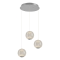 LED Pendant Light CREMONA 3xLED/5W/230V 3000K matte chrome