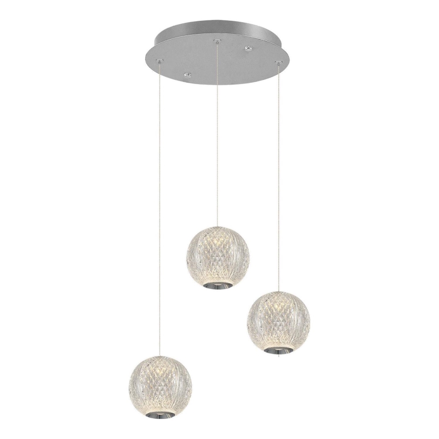 LED Pendant Light CREMONA 3xLED/5W/230V 3000K matte chrome