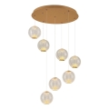 LED Pendant Light CREMONA 7xLED/5W/230V 3000K Gold