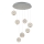 LED Pendant Light CREMONA 7xLED/5W/230V 3000K Matt Chrome