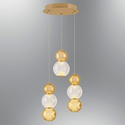 LED Pendant Light CREMONA LED/17W/230V 3000K Gold