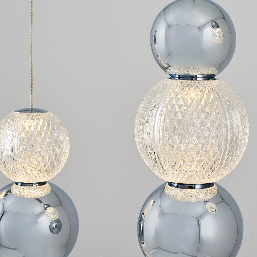 LED Pendant Light CREMONA LED/27W/230V 3000K Matte Chrome