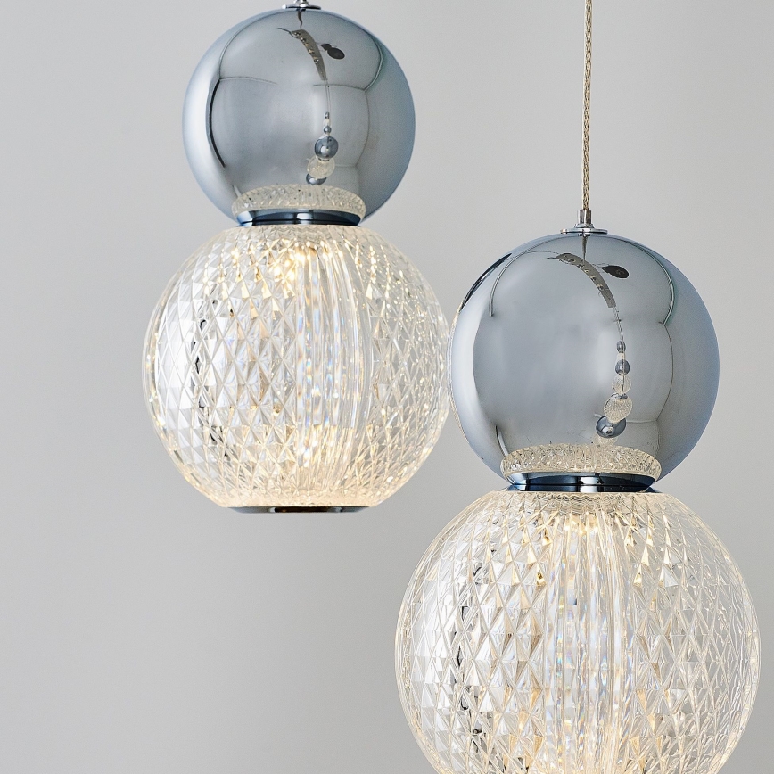 LED Pendant Light CREMONA LED/27W/230V 3000K Matte Chrome