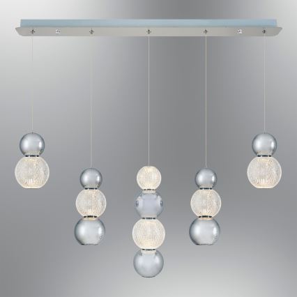 LED Pendant Light CREMONA LED/27W/230V 3000K Matte Chrome
