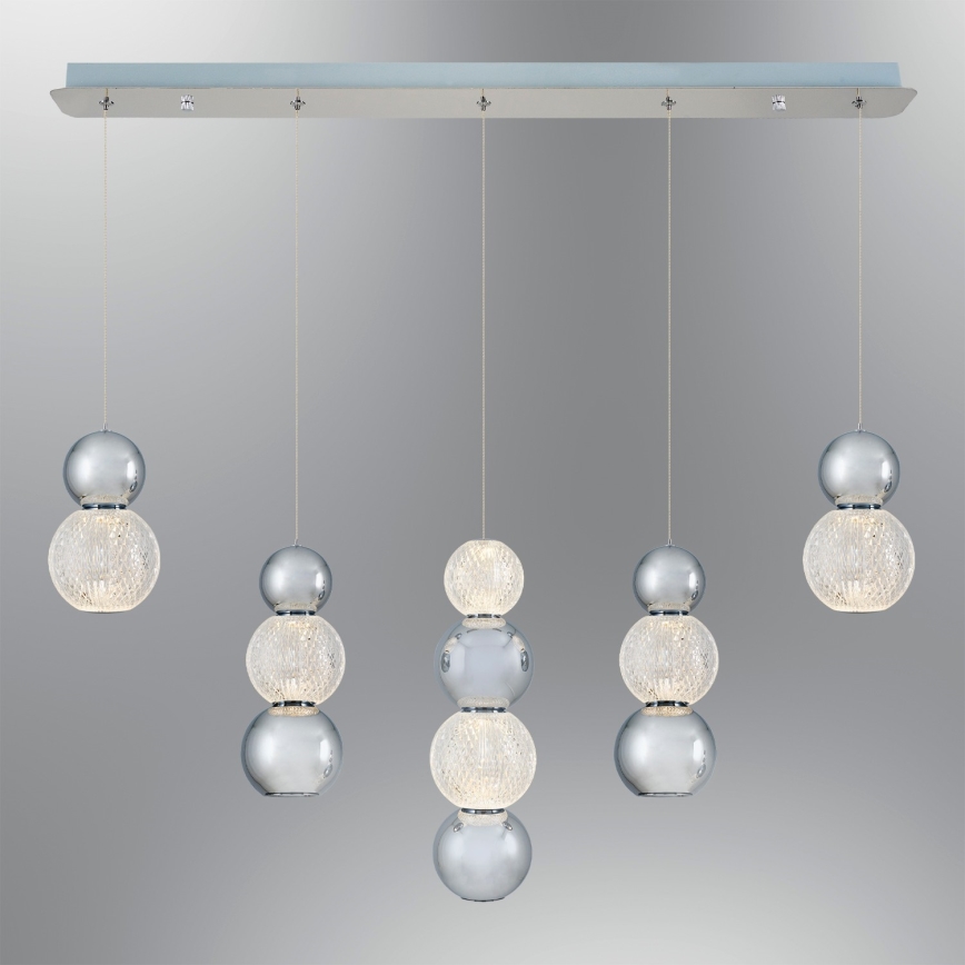 LED Pendant Light CREMONA LED/27W/230V 3000K Matte Chrome