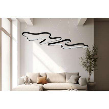 LED Pendant Light DUPLE ARTISAN LED/80W/230V 6500K black