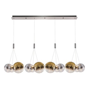 LED Pendant Light ENNA 12xG9/5W/230V 3000K smoked/gold