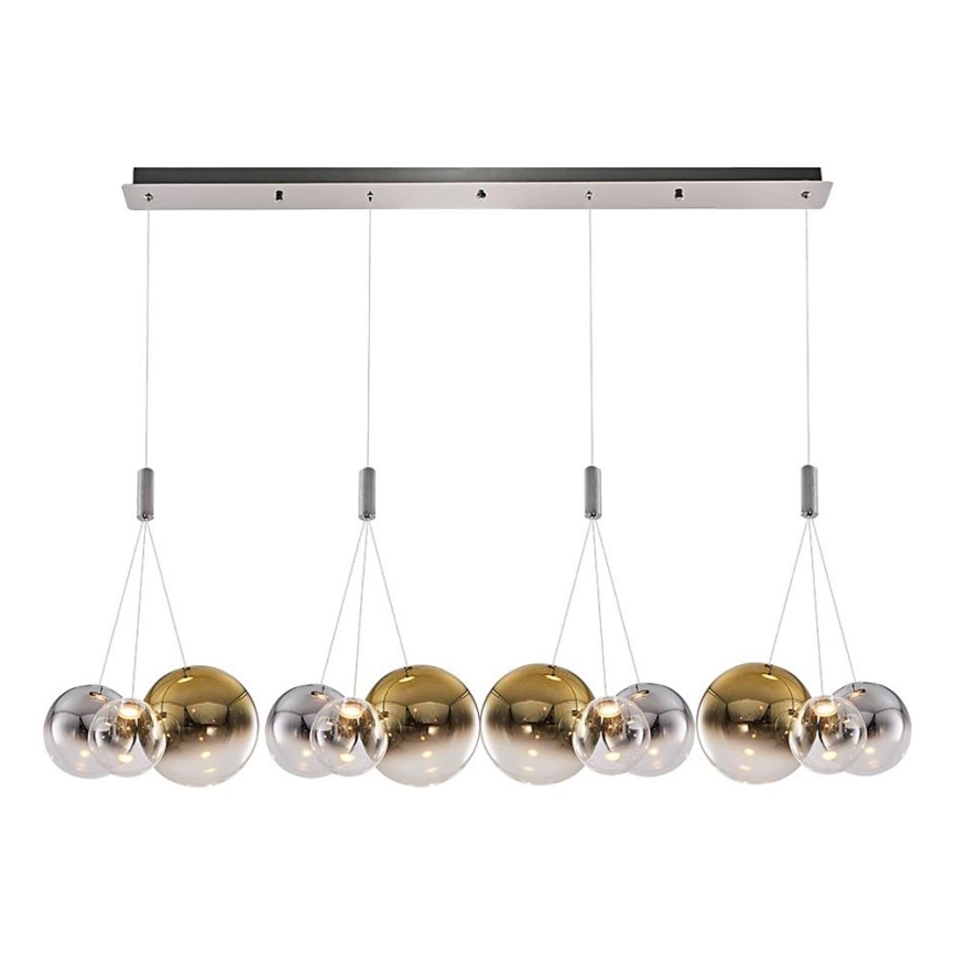 LED Pendant Light ENNA 12xG9/5W/230V 3000K smoked/gold