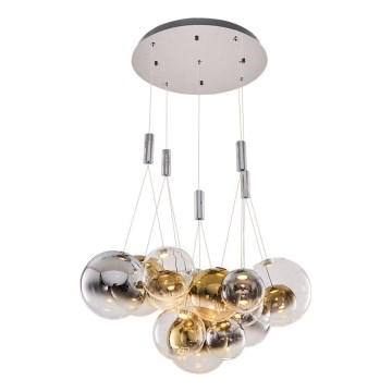 LED Pendant Light ENNA 15xG9/5W/230V 3000K smoky/gold