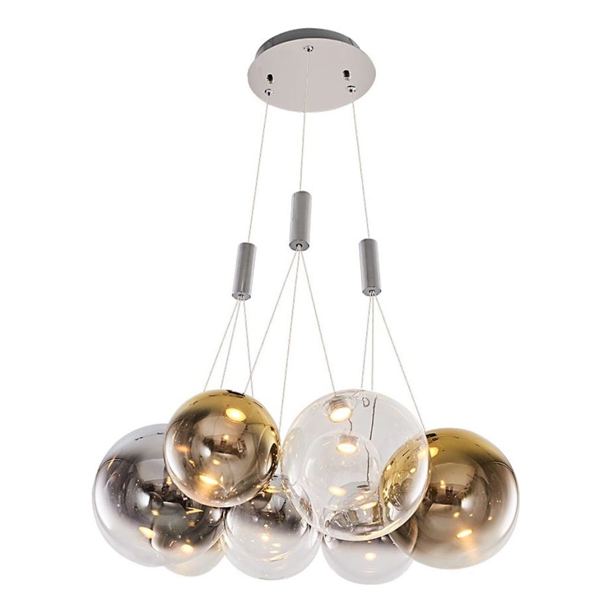 LED Pendant Light ENNA 9xG9/5W/230V 3000K smoke/gold