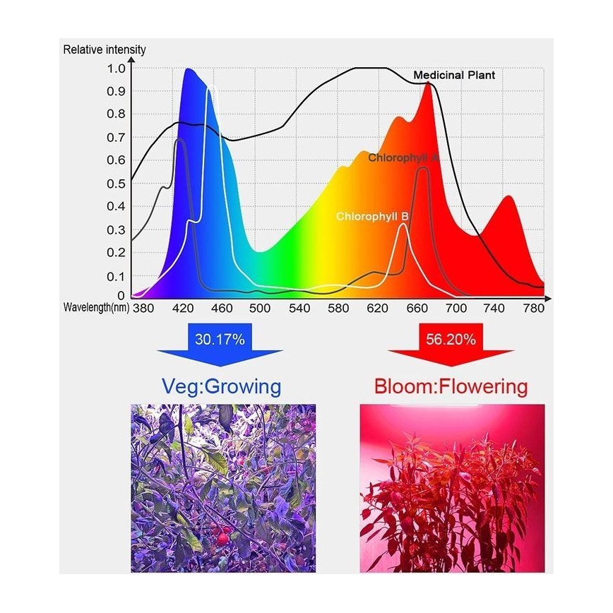 LED Pendant light for growing plants LED/24W/230V IP44