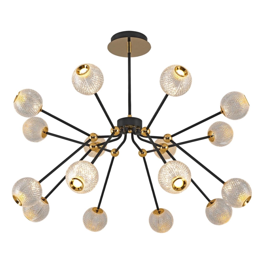 LED Pendant Light GELA 16xLED/5W/230V 3000K Black/Gold