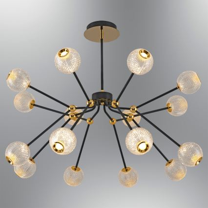 LED Pendant Light GELA 16xLED/5W/230V 3000K Black/Gold