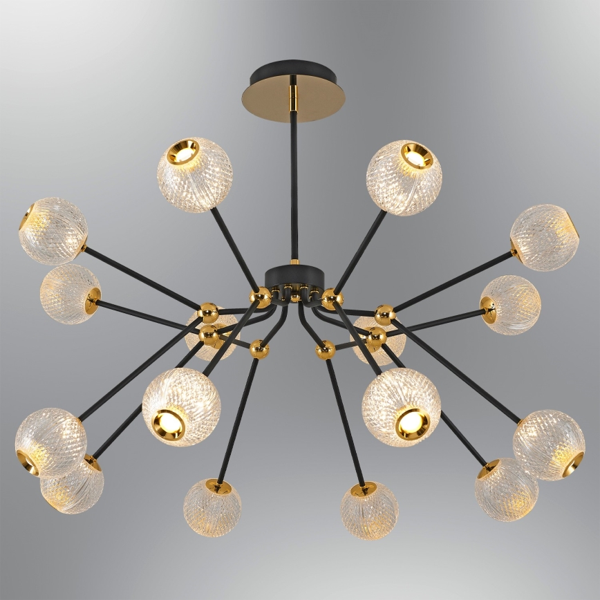 LED Pendant Light GELA 16xLED/5W/230V 3000K Black/Gold