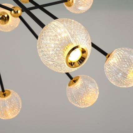 LED Pendant Light GELA 16xLED/5W/230V 3000K Black/Gold