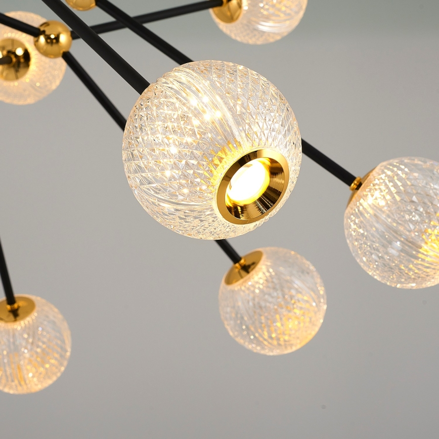 LED Pendant Light GELA 16xLED/5W/230V 3000K Black/Gold