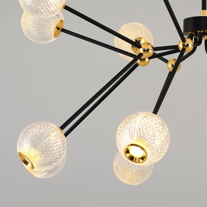 LED Pendant Light GELA 16xLED/5W/230V 3000K Black/Gold