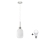 LED pendant light HARMA 1xE27/60W/230V, diameter 14 cm, matte chrome/white