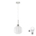 LED pendant light HARMA 1xE27/60W/230V, diameter 20 cm, matte chrome/white