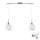 LED Pendant Light HARMA 2xE27/60W/230V Matte Chrome/White