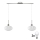 LED Pendant Light HARMA 2xE27/60W/230V Matte Chrome/White