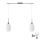 LED Pendant Light HARMA 2xE27/60W/230V matte chrome/white