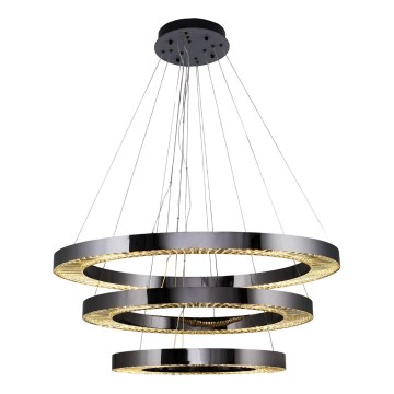 LED Pendant Light JESI LED/99W/230V 3000K diameter 100 cm silver