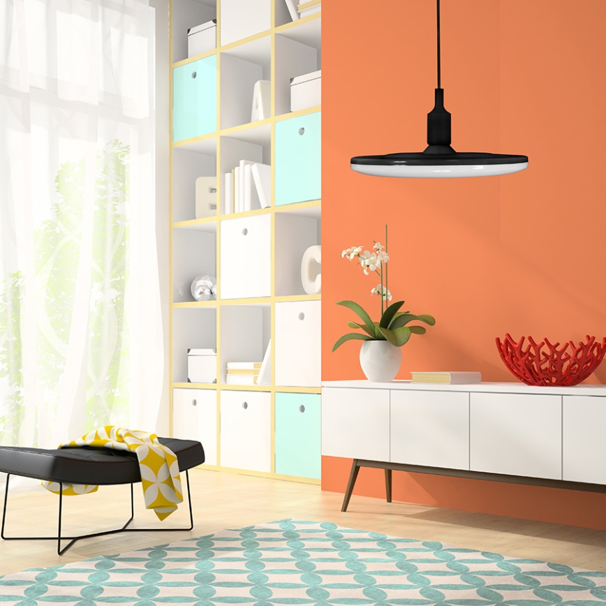 LED pendant light KIKI 1xE27/10W/230V black