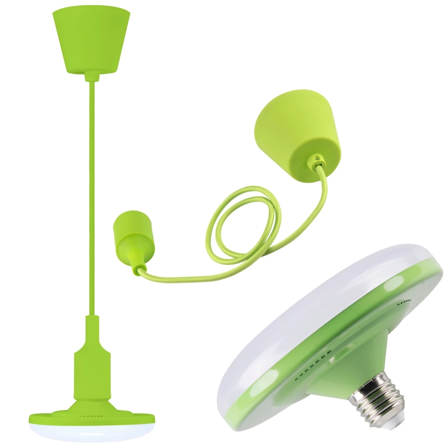 LED pendant light KIKI 1xE27/10W/230V green