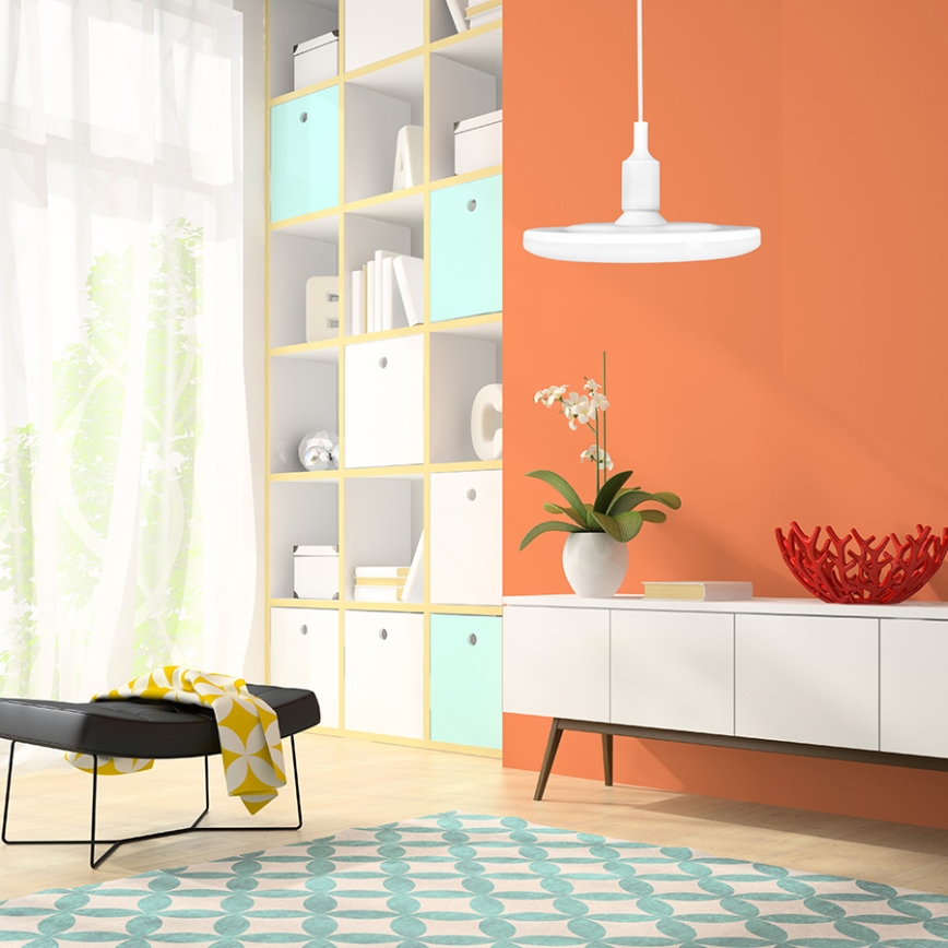 LED pendant light KIKI 1xE27/10W/230V white