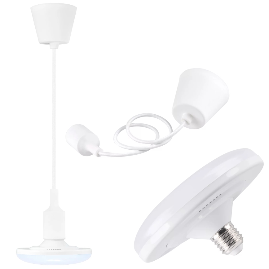 LED pendant light KIKI 1xE27/10W/230V white