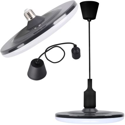LED pendant light KIKI 1xE27/15W/230V black