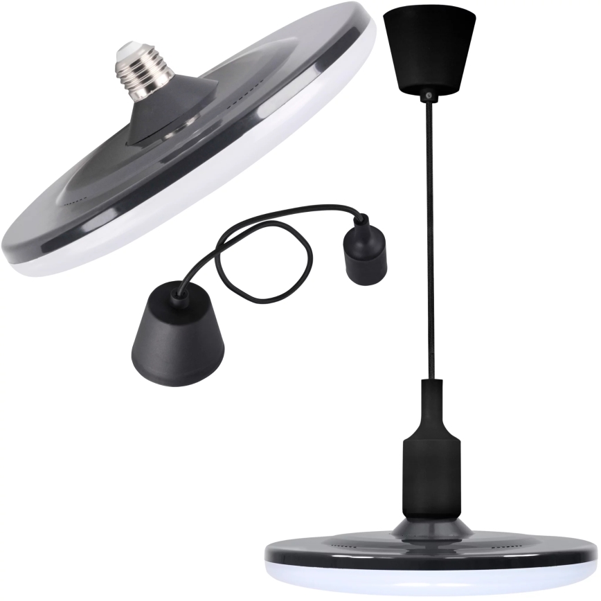 LED pendant light KIKI 1xE27/15W/230V black