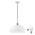 LED pendant light on cable 1xE27/60W/230V white/black