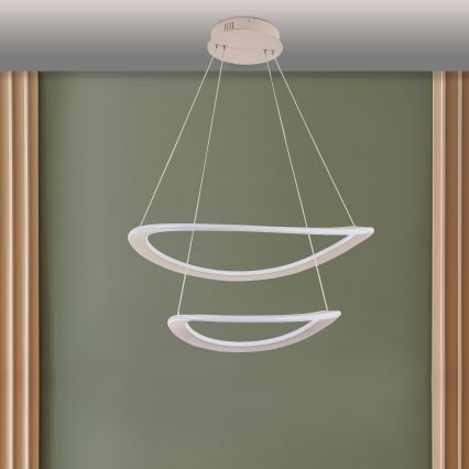 LED pendant light on cable CASHMERE LED/75W/230V Ø 59.5 white