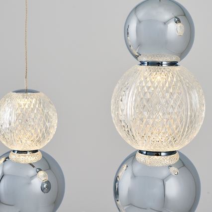 LED Pendant Light on Cable CREMONA LED/27W/230V 3000K matte chrome