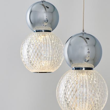 LED Pendant Light on Cable CREMONA LED/27W/230V 3000K matte chrome