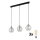 LED pendant light on cable DEVI 3xE27/15W/230V black/smoked