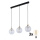 LED Pendant Light on Cable DEVON 3xE27/15W/230V black/clear