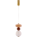 LED pendant light on cable FLORES LED/10W/230V gold/orange/brown
