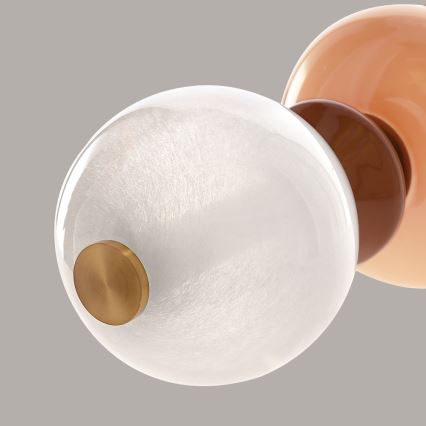 LED pendant light on cable FLORES LED/10W/230V gold/orange/brown