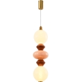 LED Pendant Light on Cable FLORES LED/15W/230V gold/orange/brown