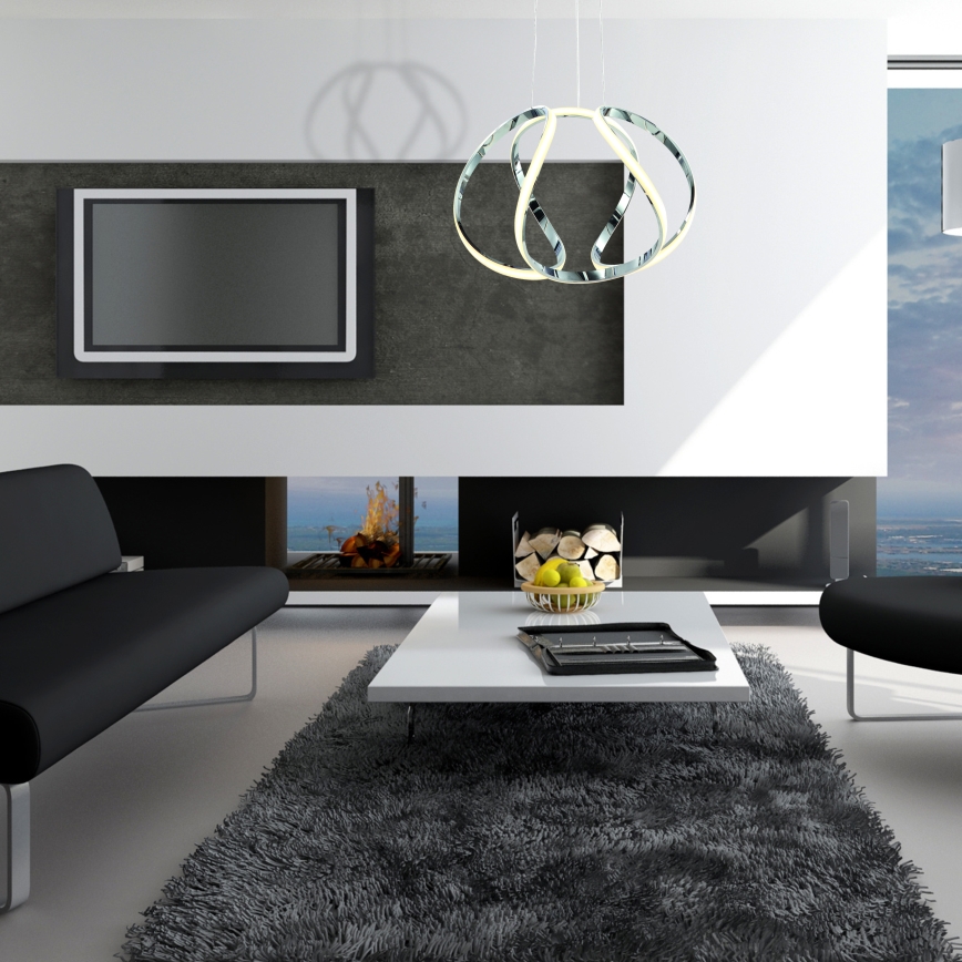 LED Pendant Light on Cable GLOBE LED/50W/230V